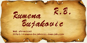 Rumena Bujaković vizit kartica